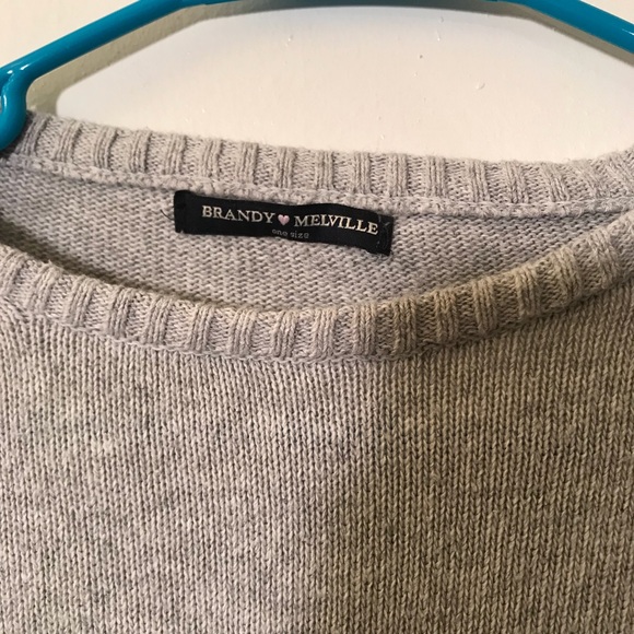 Brandy Melville gray knit sweater - Picture 2 of 3